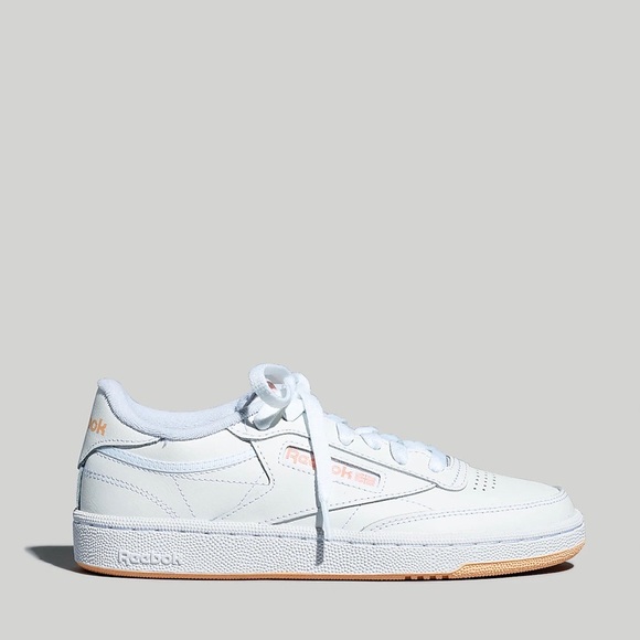 Reebok Club C 85 Sneakers White/Aura Orange Size M8.5/W10 - Picture 2 of 6